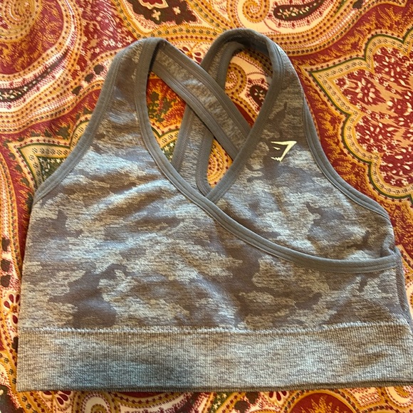 Gymshark ADAPT Light Purple CAMO SEAMLESS
SPORTS BRA S - Picture 1 of 3